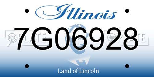 7G06928 Illinois License Plate