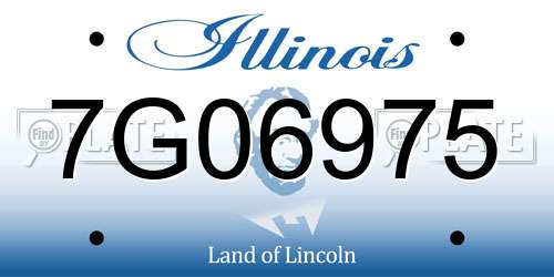 7G06975 Illinois License Plate