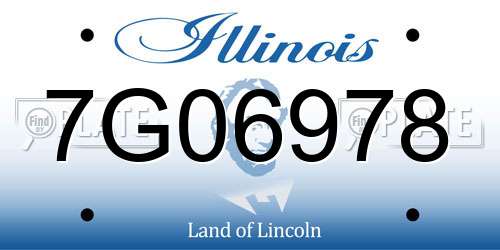 7G06978 Illinois License Plate