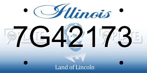 7G42173 Illinois License Plate