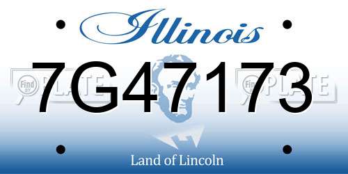 7G47173 Illinois License Plate