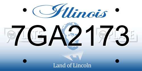 7GA2173 Illinois License Plate