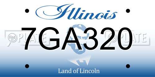 7GA320 Illinois License Plate