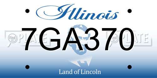 7GA370 Illinois License Plate