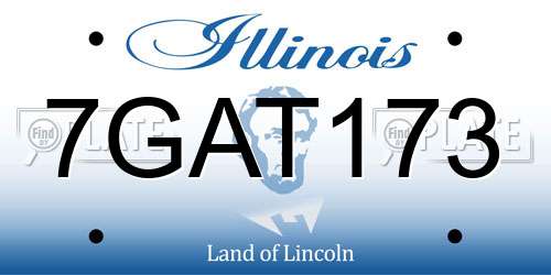 7GAT173 Illinois License Plate