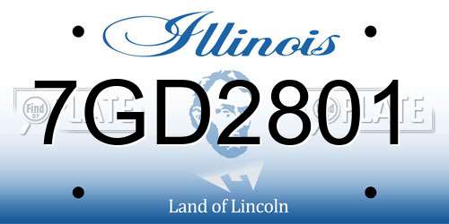 7GD2801 Illinois License Plate