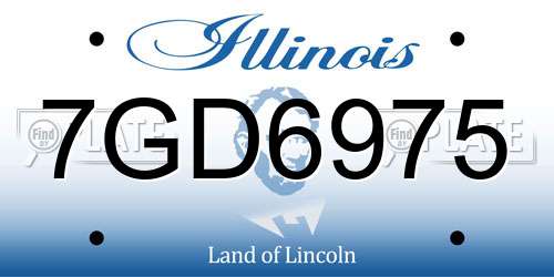 7GD6975 Illinois License Plate