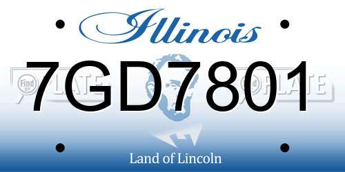 7GD7801 Illinois License Plate