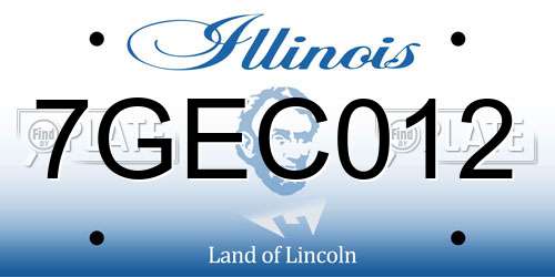 7GEC012 Illinois License Plate