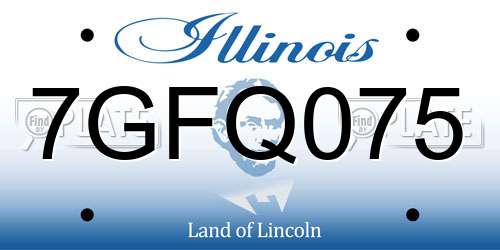 7GFQ075 Illinois License Plate