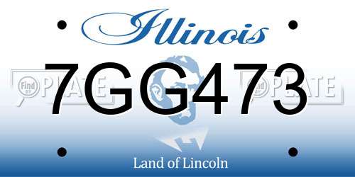 7GG473 Illinois License Plate