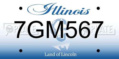 7GM567 Illinois License Plate