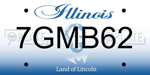 7GMB62 Illinois License Plate