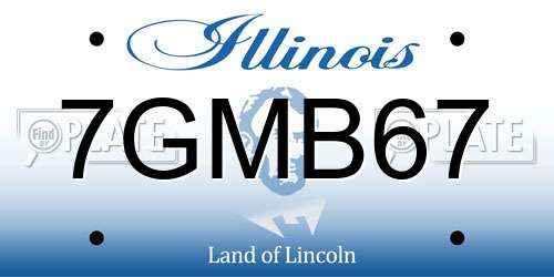 7GMB67 Illinois License Plate
