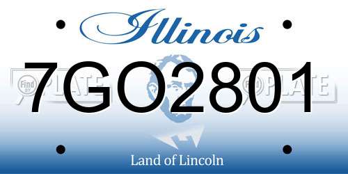 7GO2801 Illinois License Plate
