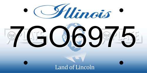 7GO6975 Illinois License Plate