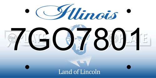 7GO7801 Illinois License Plate