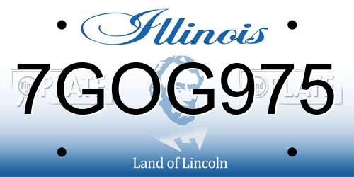 7GOG975 Illinois License Plate