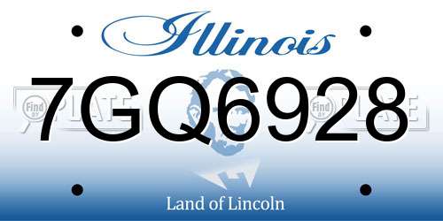 7GQ6928 Illinois License Plate