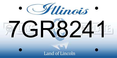 7GR8241 Illinois License Plate
