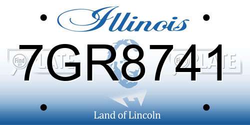 7GR8741 Illinois License Plate