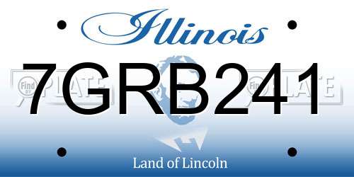 7GRB241 Illinois License Plate