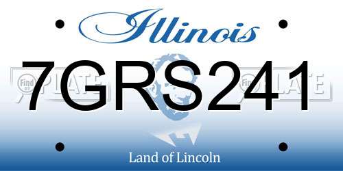 7GRS241 Illinois License Plate