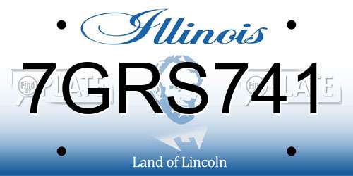 7GRS741 Illinois License Plate