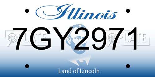 7GY2971 Illinois License Plate