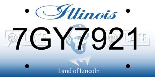 7GY7921 Illinois License Plate