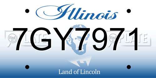 7GY7971 Illinois License Plate