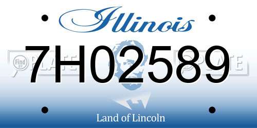 7H02589 Illinois License Plate