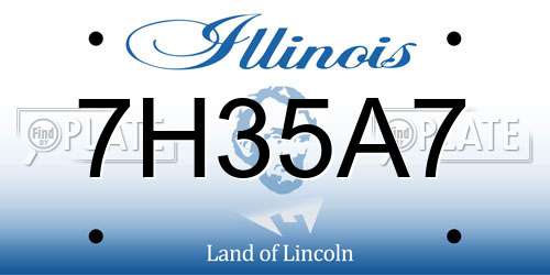 7H35A7 Illinois License Plate