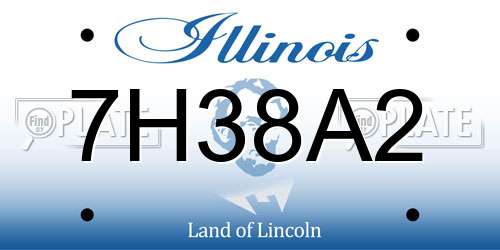 7H38A2 Illinois License Plate