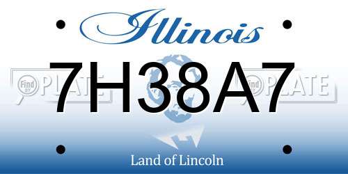 7H38A7 Illinois License Plate