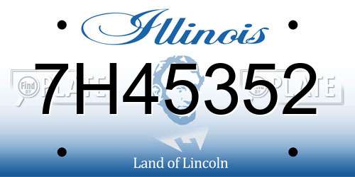7H45352 Illinois License Plate
