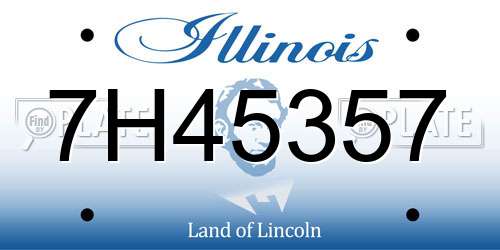 7H45357 Illinois License Plate