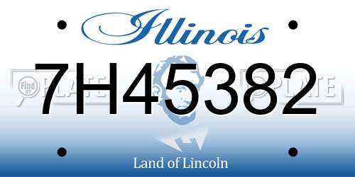 7H45382 Illinois License Plate