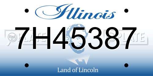 7H45387 Illinois License Plate