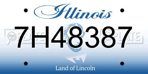 7H48387 Illinois License Plate