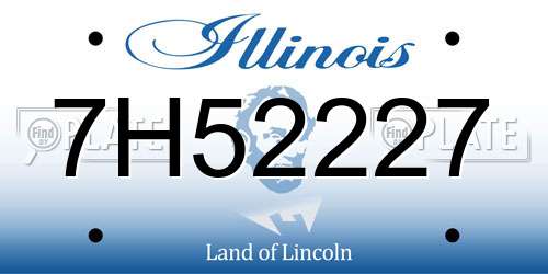 7H52227 Illinois License Plate
