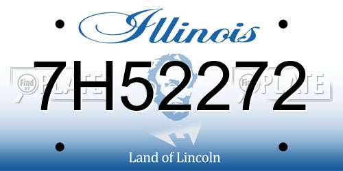 7H52272 Illinois License Plate