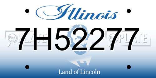 7H52277 Illinois License Plate