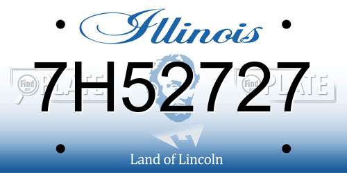 7H52727 Illinois License Plate