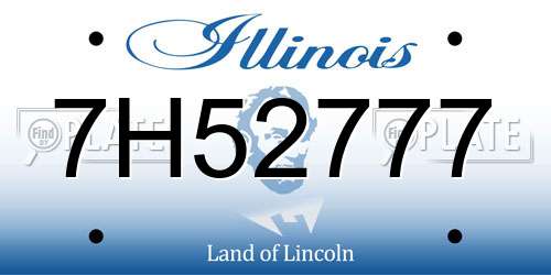 7H52777 Illinois License Plate