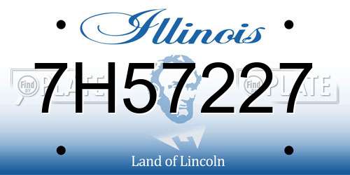 7H57227 Illinois License Plate