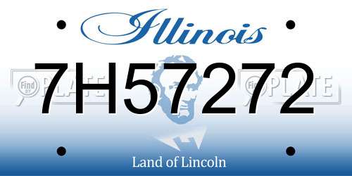 7H57272 Illinois License Plate