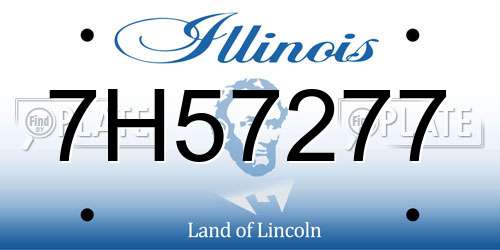 7H57277 Illinois License Plate