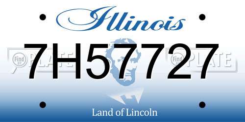 7H57727 Illinois License Plate