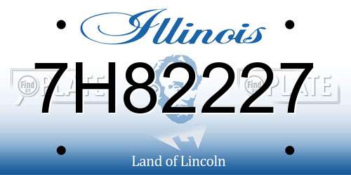 7H82227 Illinois License Plate